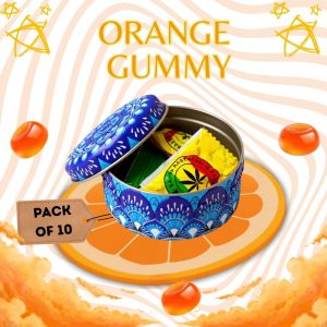 Orange Relax & Reset Gummies – Pack of 10 Gummies