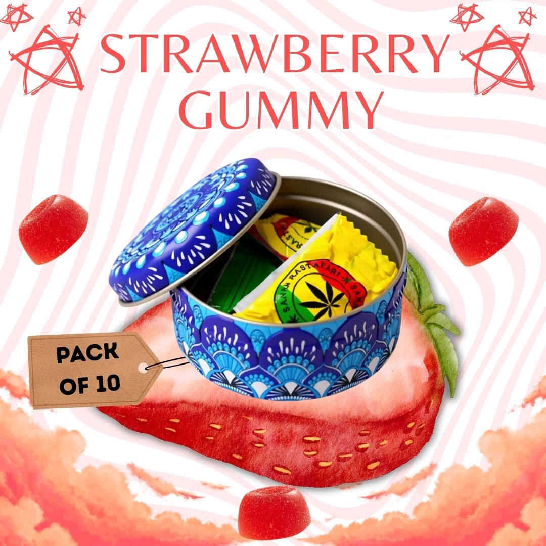 Strawberry Relax & Reset Gummies 3.5% – Pack of 10 Gummies